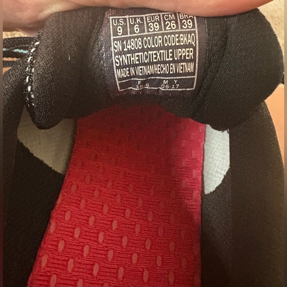 Sketchers #14808 Go Run Quickfit 5 Gen Womens Size 9 Black w/ Aqua Goga Run - Picture 6 of 7